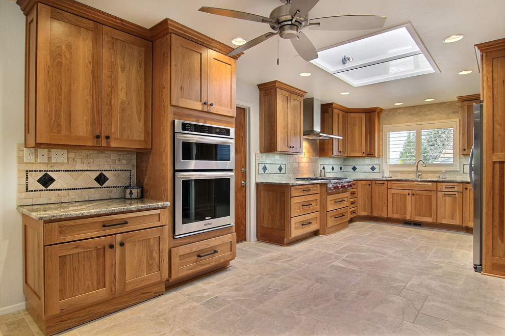 Example of a transitional kitchen design in Phoenix