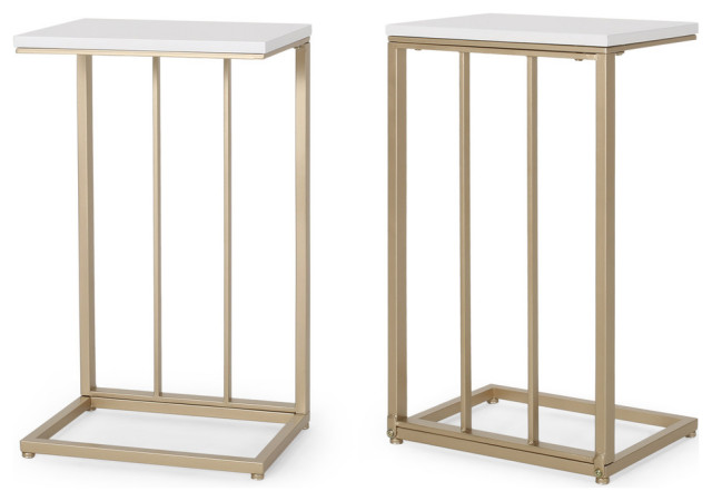 Gdf Studio Zoe Modern Glam C Side Table Set Of 2 Contemporary Side Tables And End Tables By Gdfstudio