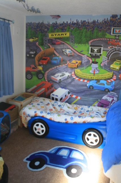 Racing Car Themed Boys Bedroom Eclectic Kids