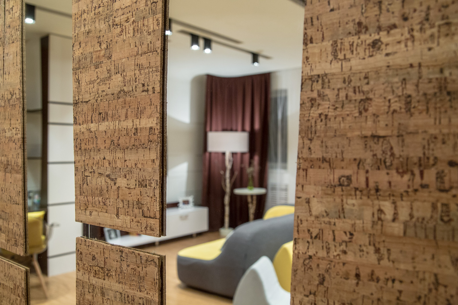 Гостиная в осенних тонах.