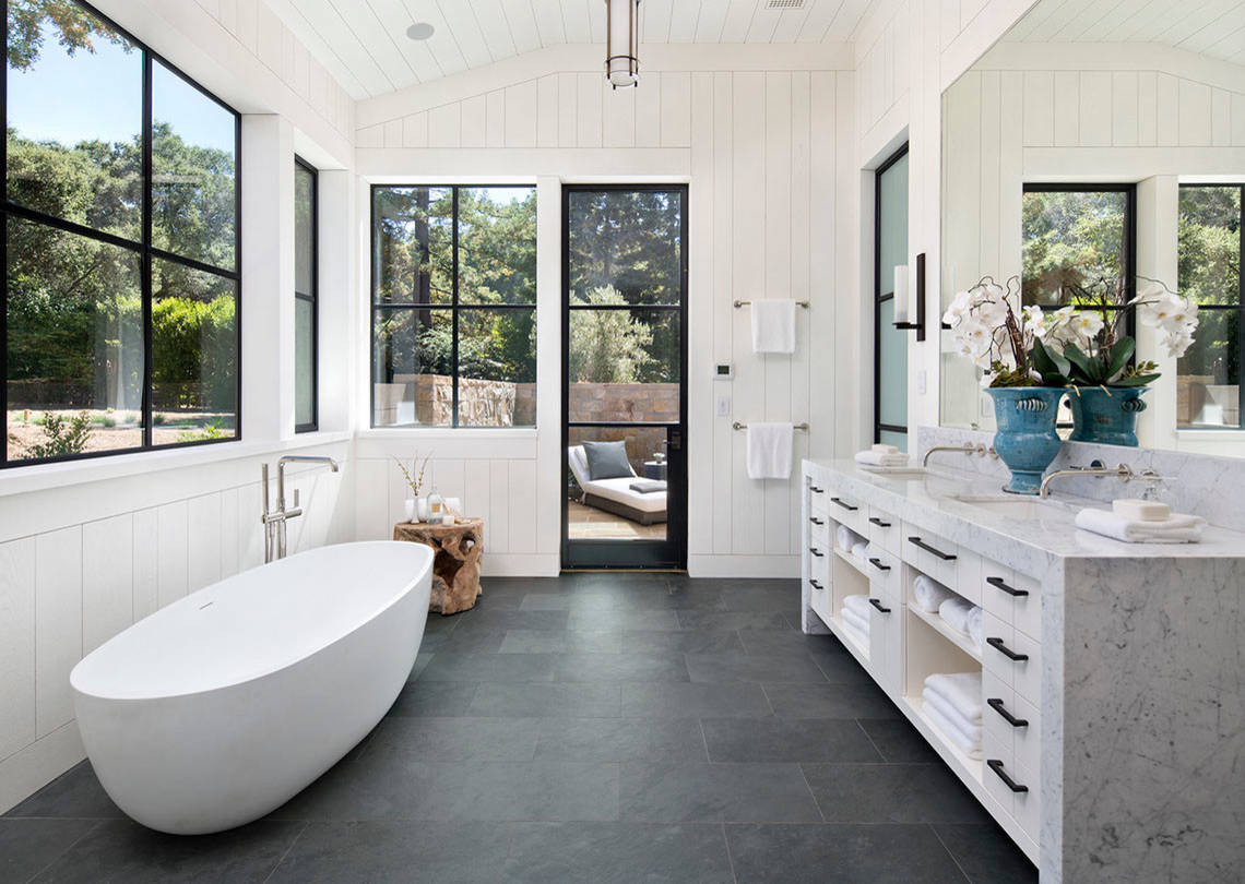 75 Beautiful Slate Floor Bathroom Pictures Ideas May 2020 Houzz