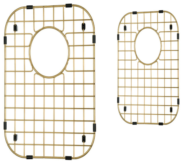 60/40 Double Bowl Kitchen Sink Protector Stainless, 2 Grids, Racks ...