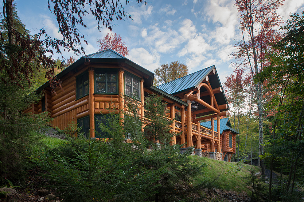 Big Moose, New York Log Home Rustic New York by Sitka Log Homes
