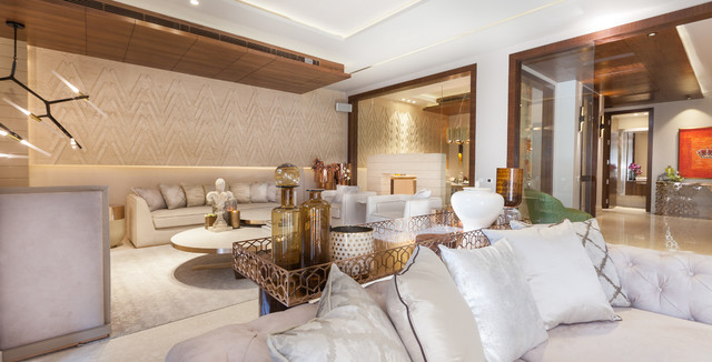 Pujabi Bagh contemporary-vardagsrum