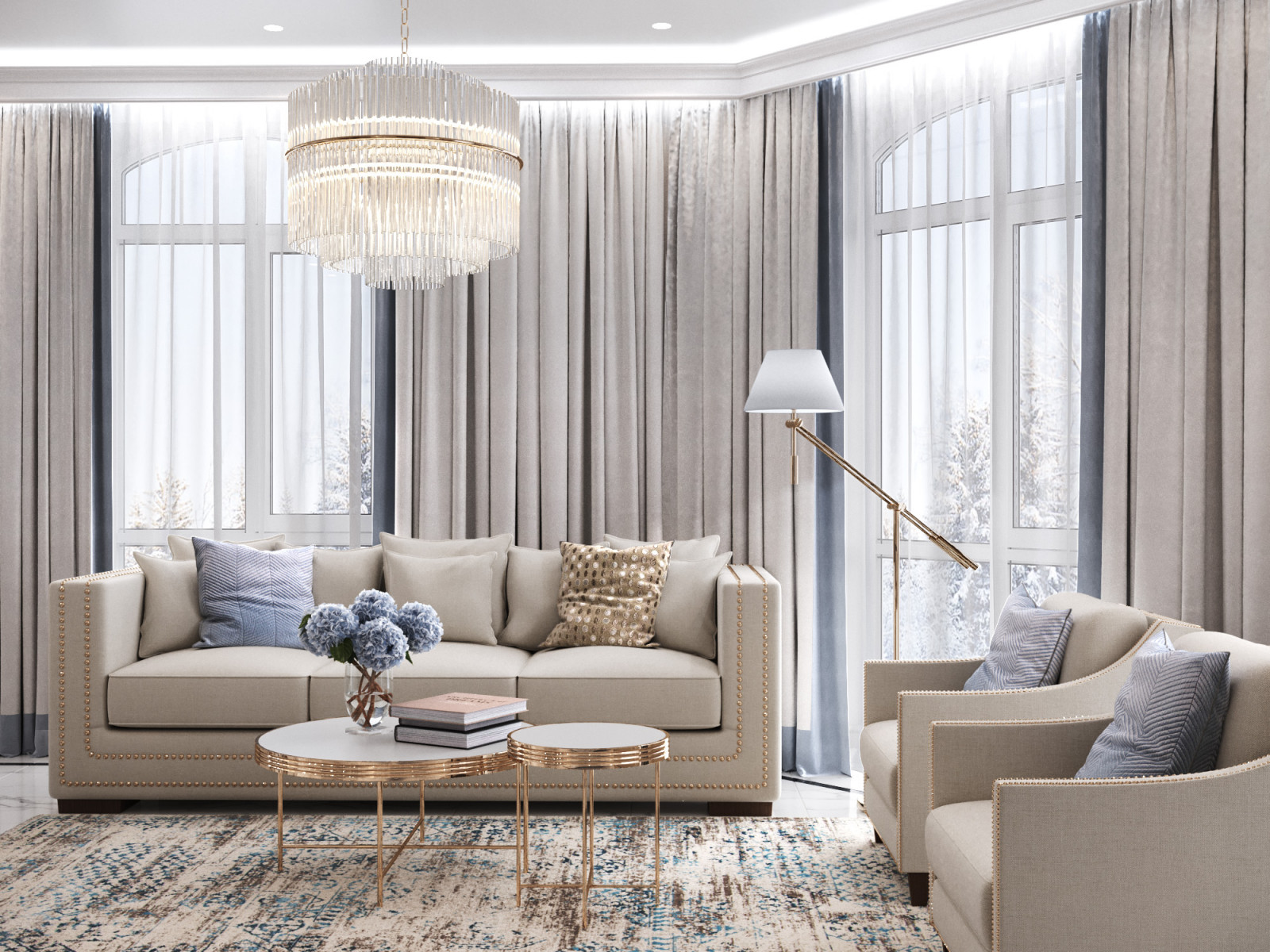 Дизайн интерьера трёхкомнатной квартиры, г. Рыбинск