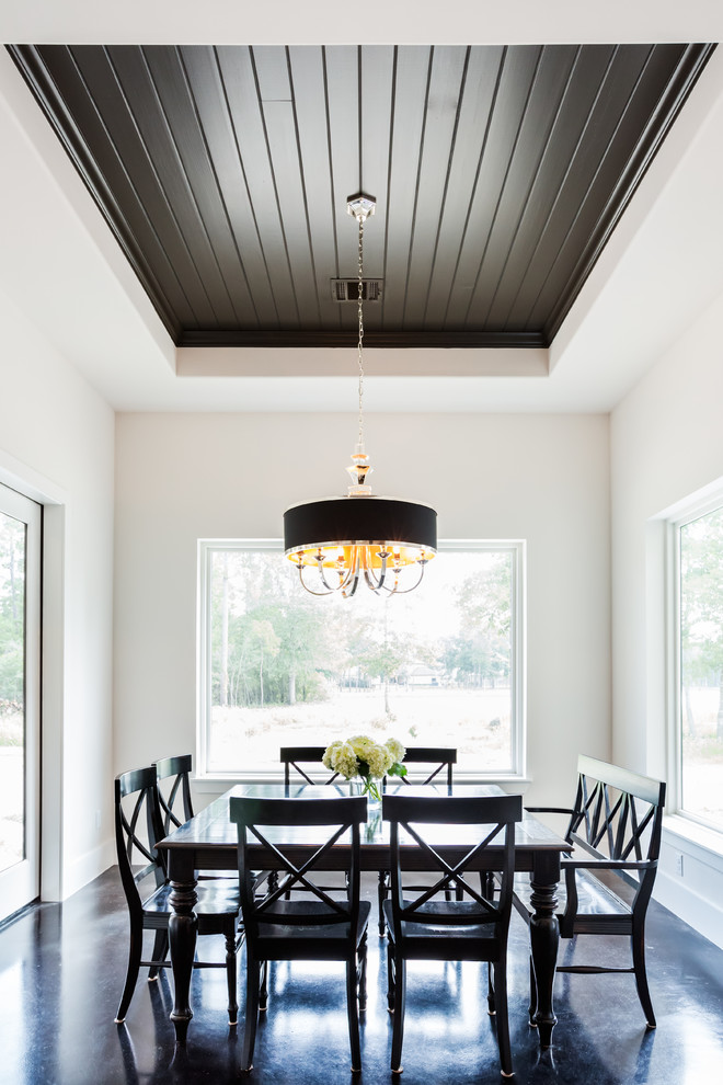 Example of a trendy dining room design in Dallas
