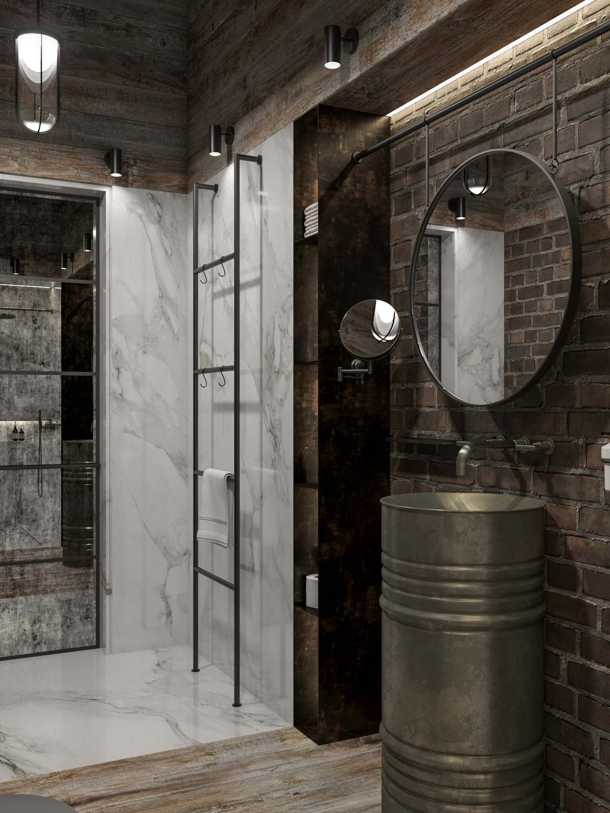 Мансарда частного жилого дома.