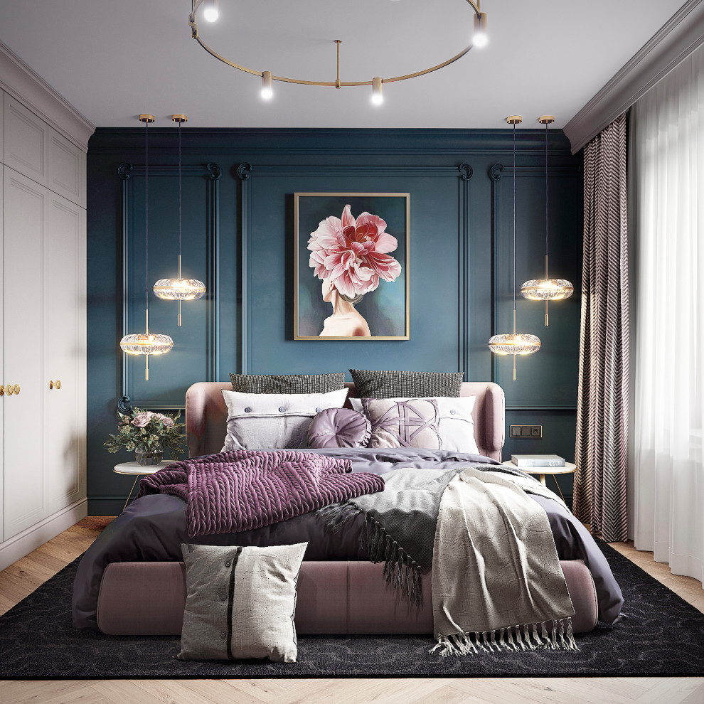 Спальня с гардеробной комнатой