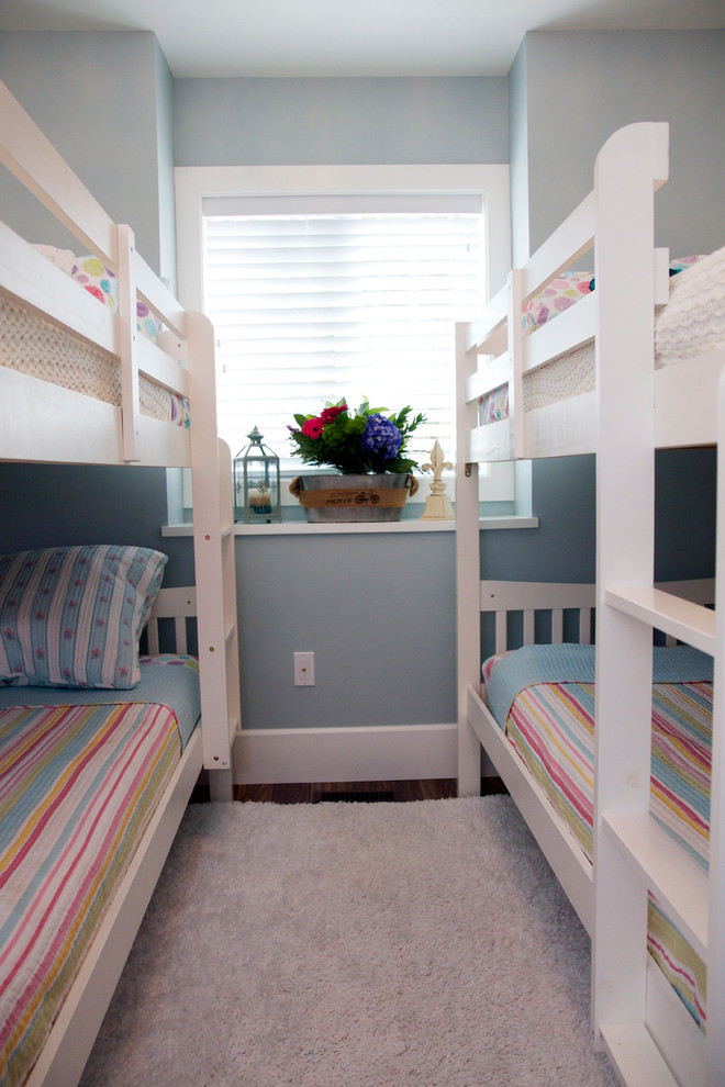 Photo of a beach style bedroom in Vancouver.