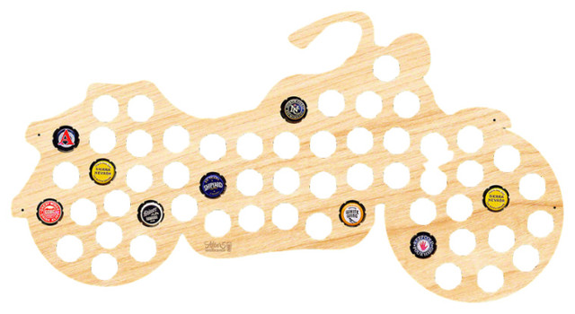 Easy Rider Motorcycle Beer Cap Map - Contemporary - Wall Accents - by ...