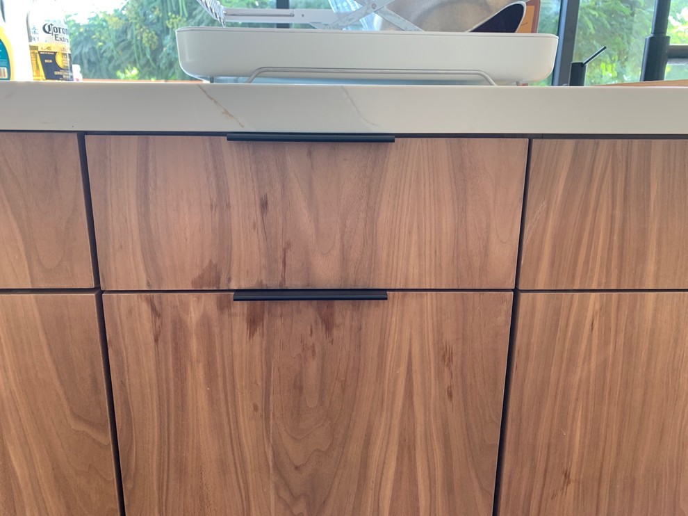 walnut veneer kitchen