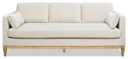 Knox 84" Modern Farmhouse Sofa, French Beige Performance Velvet