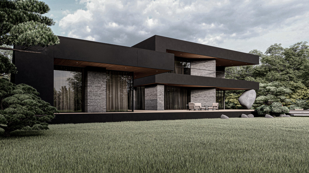 Архитектурный проект коттеджа со зданием SPA