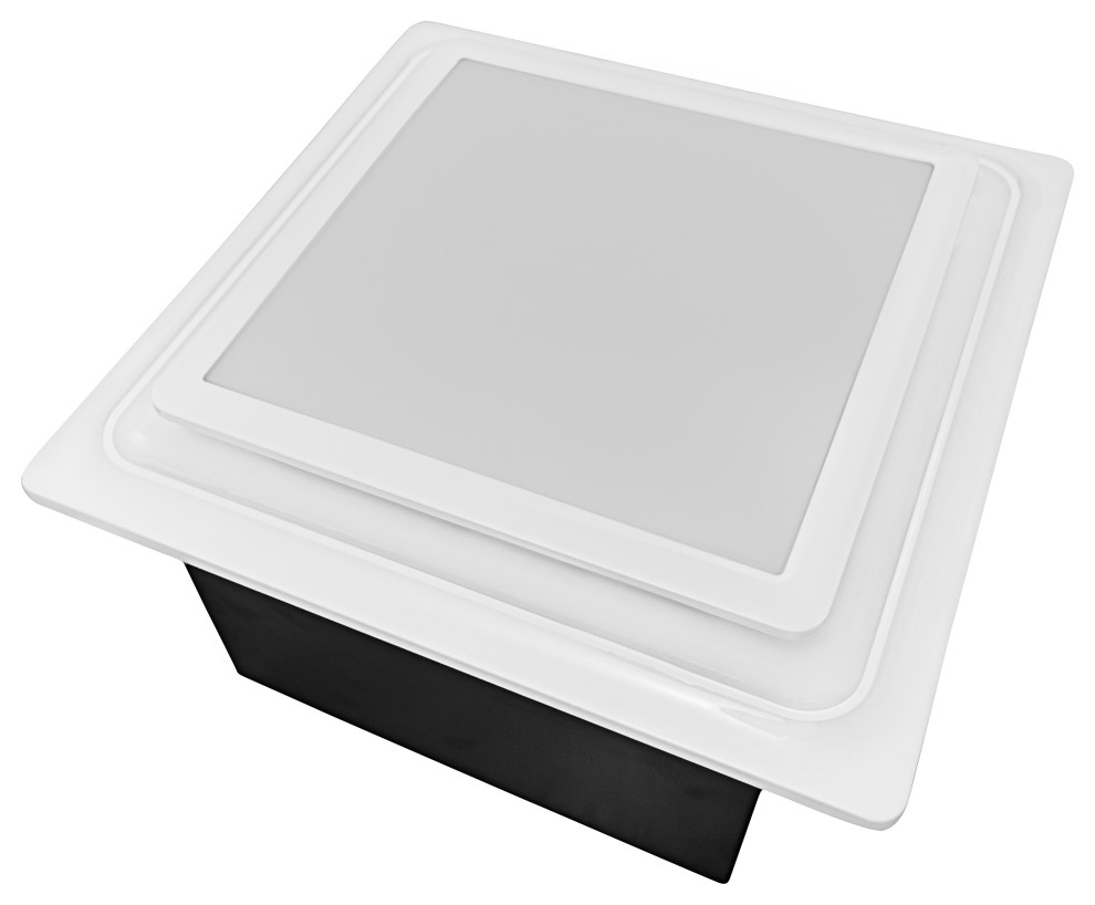 110 Cfm 0 9 Sones Ceiling Bath Exhaust Fan With Led And Nightlight Bathroom Exhaust Fans By Buildcom