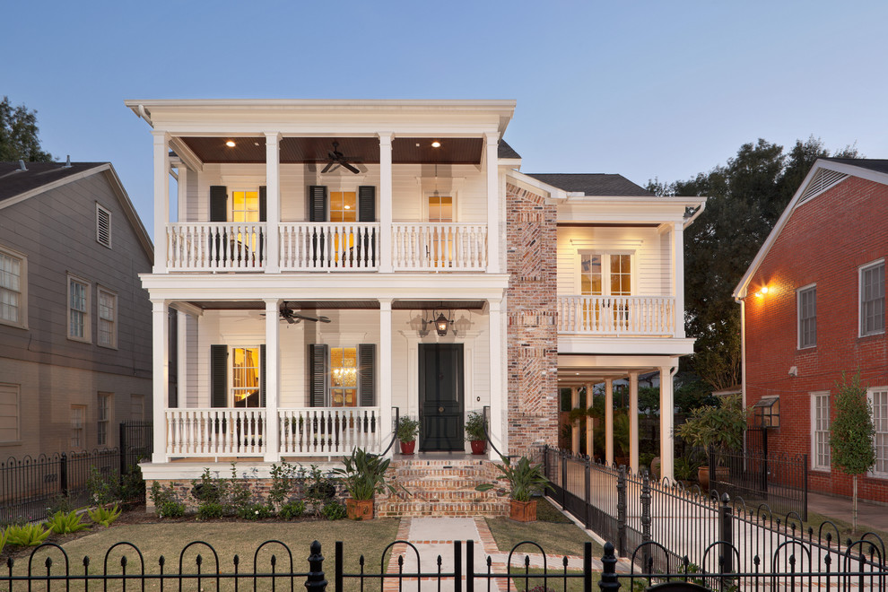 This is an example of a traditional brick exterior in Houston.