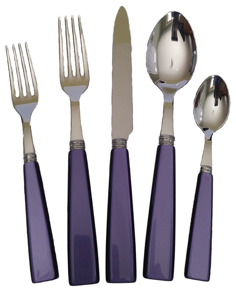 Sabre Natura Purple 5Piece Place Setting Stainless Flatware