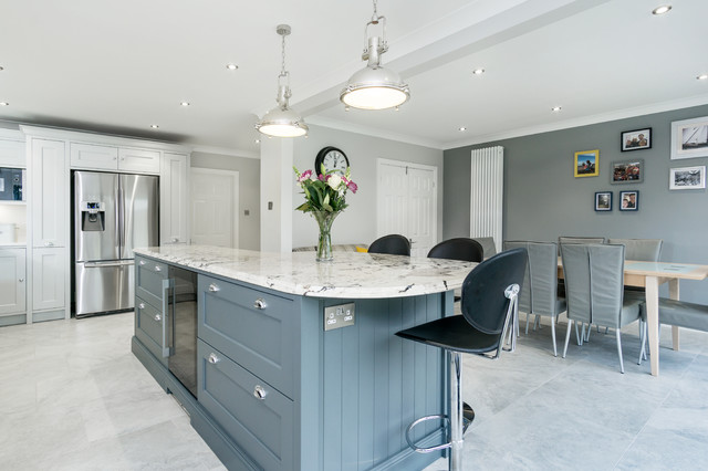 Two tone kitchen in a classic shaker style traditional-kitchen
