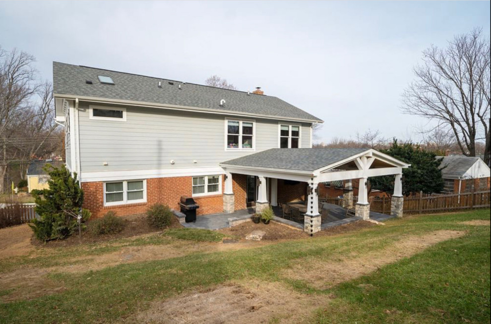 Arlington Paver Patio & Low Maintenance Pavilion Entertaining Area