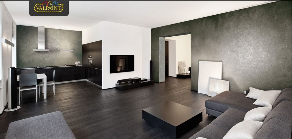Декоративное покрытие Klondike light (Valpaint Италия) в интерьере