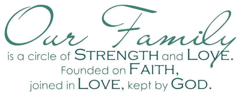 Decal Vinyl Wall Sticker Our Family Is Kept By God Quote - Contemporary ...