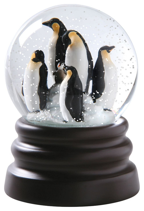 Penguin Musical Snow Globe - Christmas Water Globe Plays Let It Snow