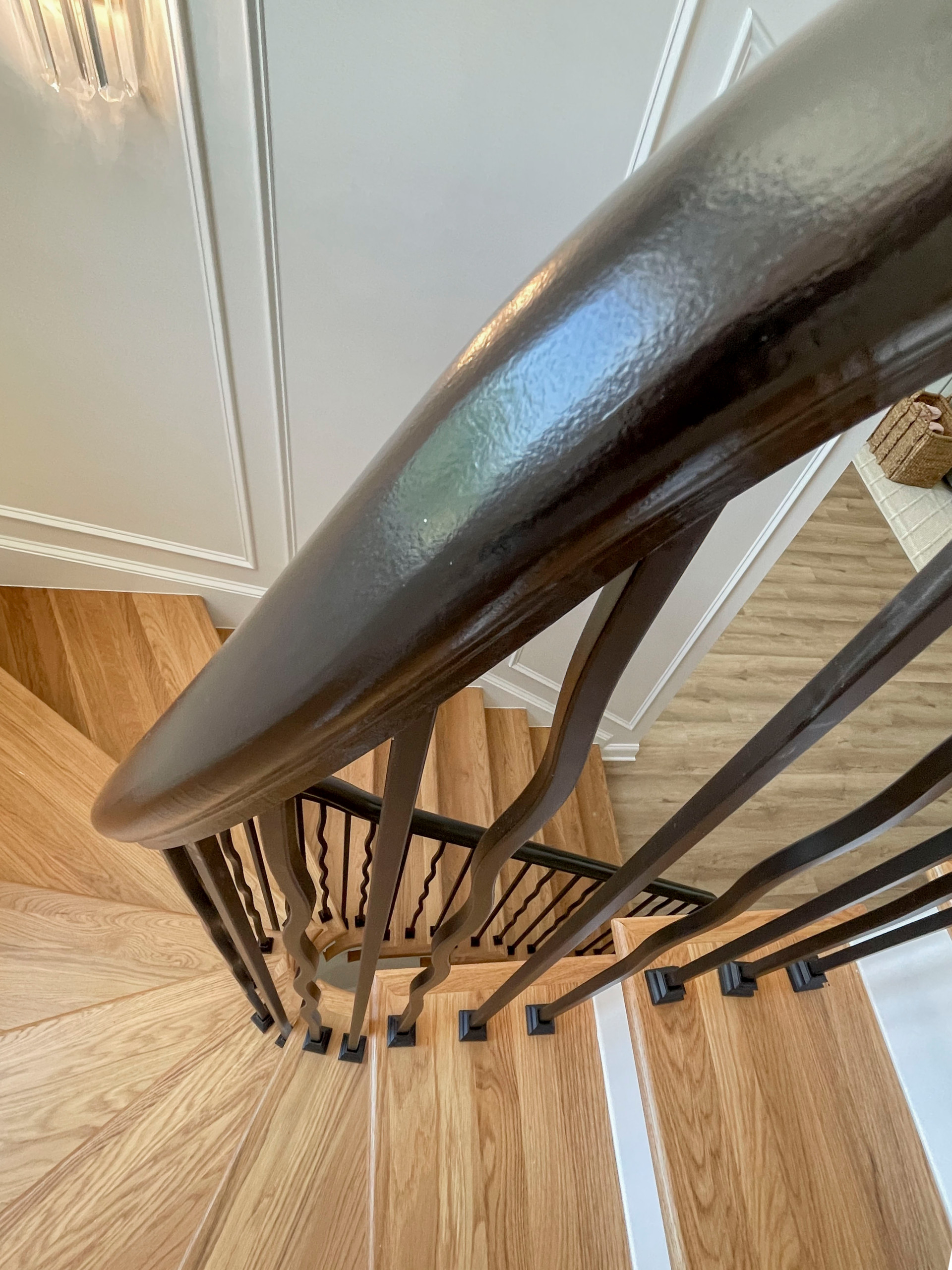 106_Modern Balustrade System Meets Traditional Winding Stairs, Aldie VA  20105
