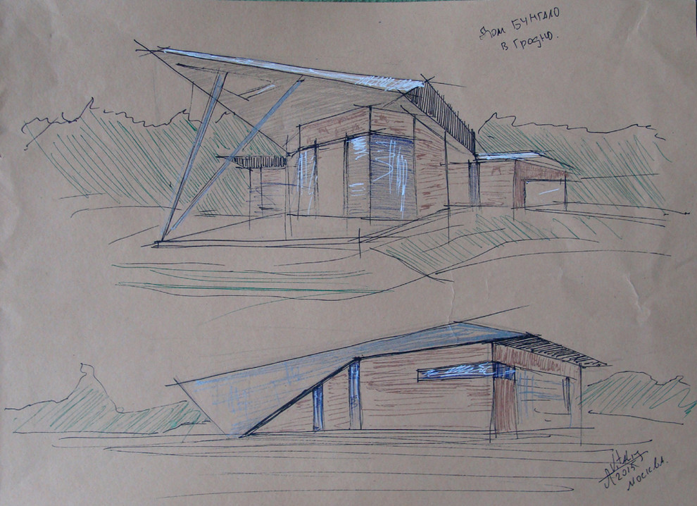 Размышление с карандашом - наброски, малоэтажные частные дома и таунхаусы