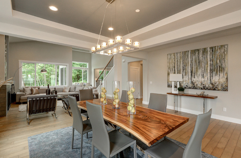 Transitional dining room photo in Boise