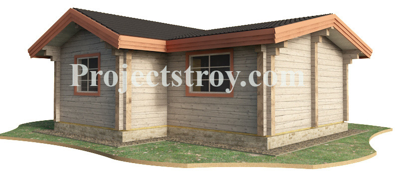 Проект одноэтажного дома из профилированного бруса 10.5 на 8.5 м