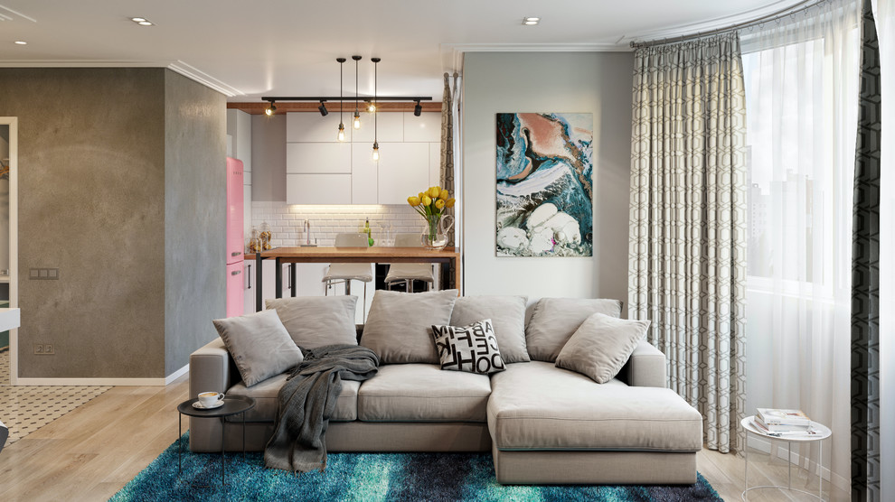 Дизайн-проект бюджетной квартиры-студии 35 м.кв. в г. Одинцово