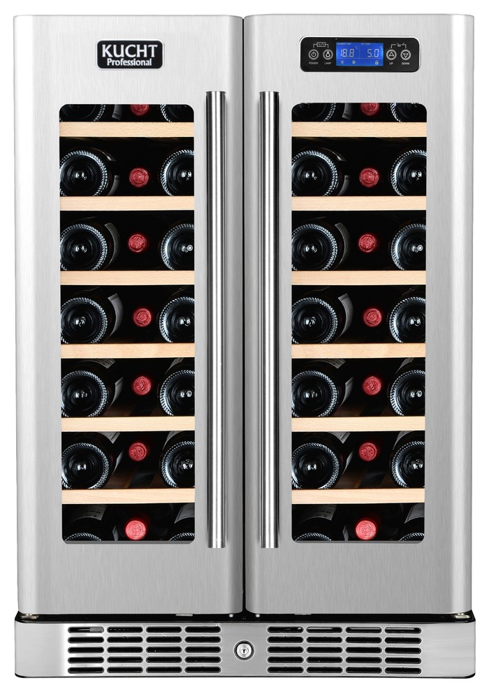 40Bottle Under The Counter French Door Dual Zone Wine Cooler