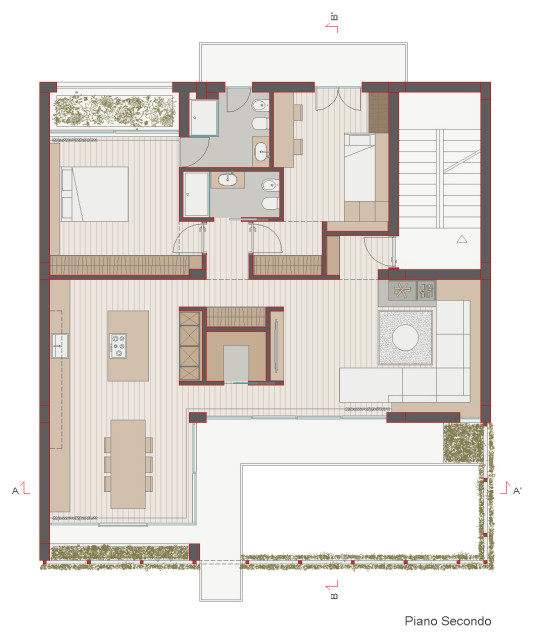 RESTYLING EDIFICIO D|R contemporaneo-plano-de-planta