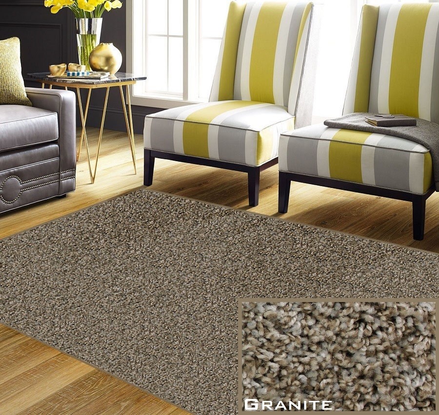 Warm Touch 35 oz. Carpet Rug Collection Browest, Granite 2.5'x12'