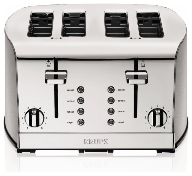 TFal/Wearever 4Slice Toaster Stainless Steel KH734D50 Modern Toasters by BIGkitchen Houzz