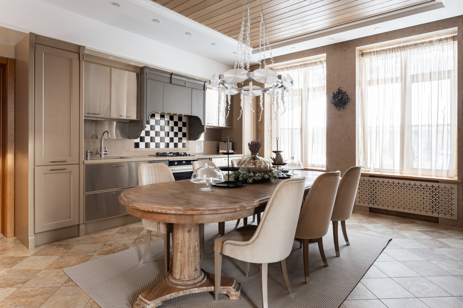 Стильная дизайнерская кухня