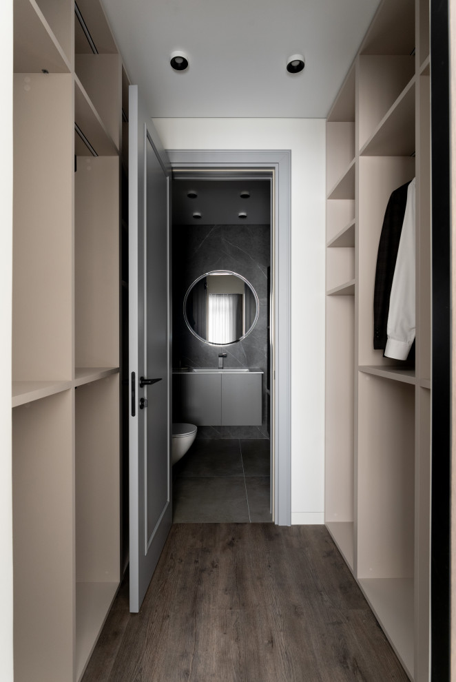 Квартира для семейной пары в серых и бежевых тонах