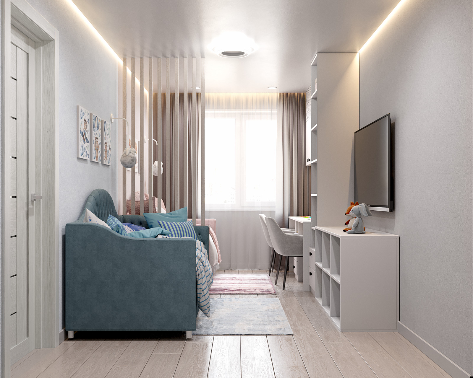 Дизайн-проект детских комнат для семьи с 4-мя детьми