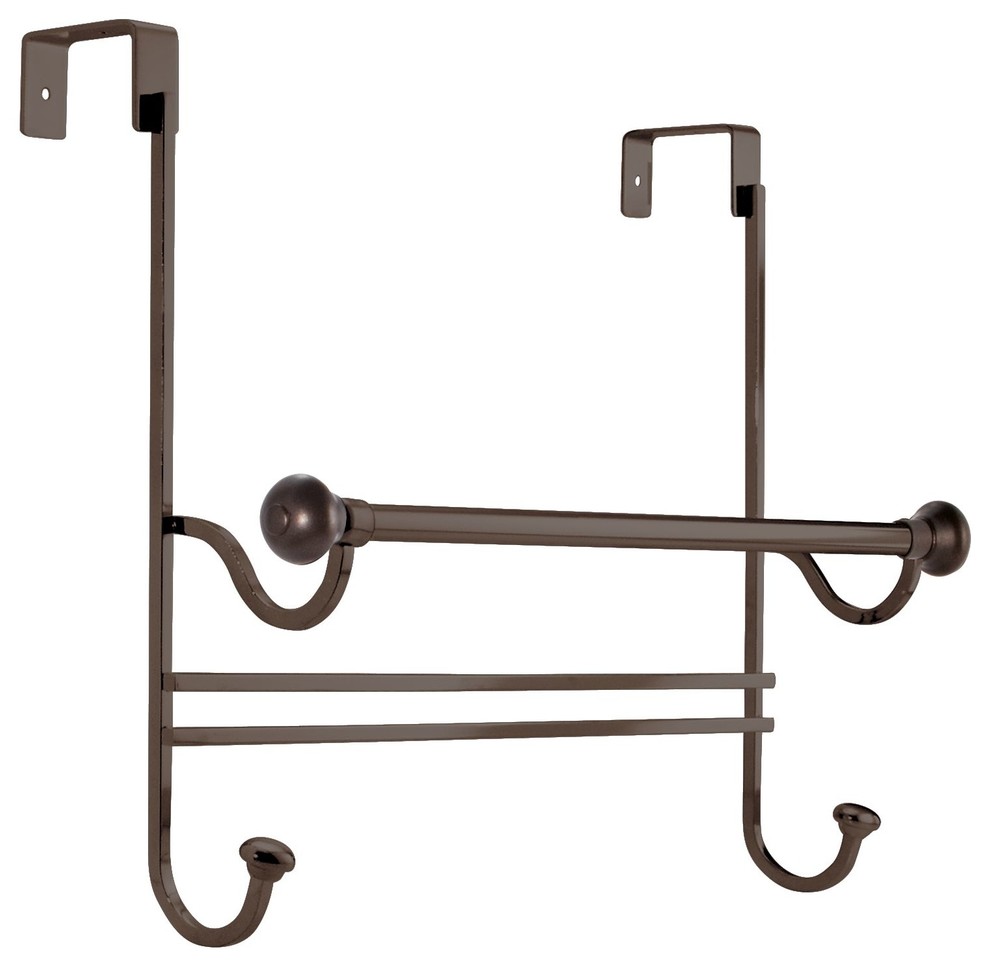 iDesign York OvertheShowerDoor Towel Rack, Bronze Transitional