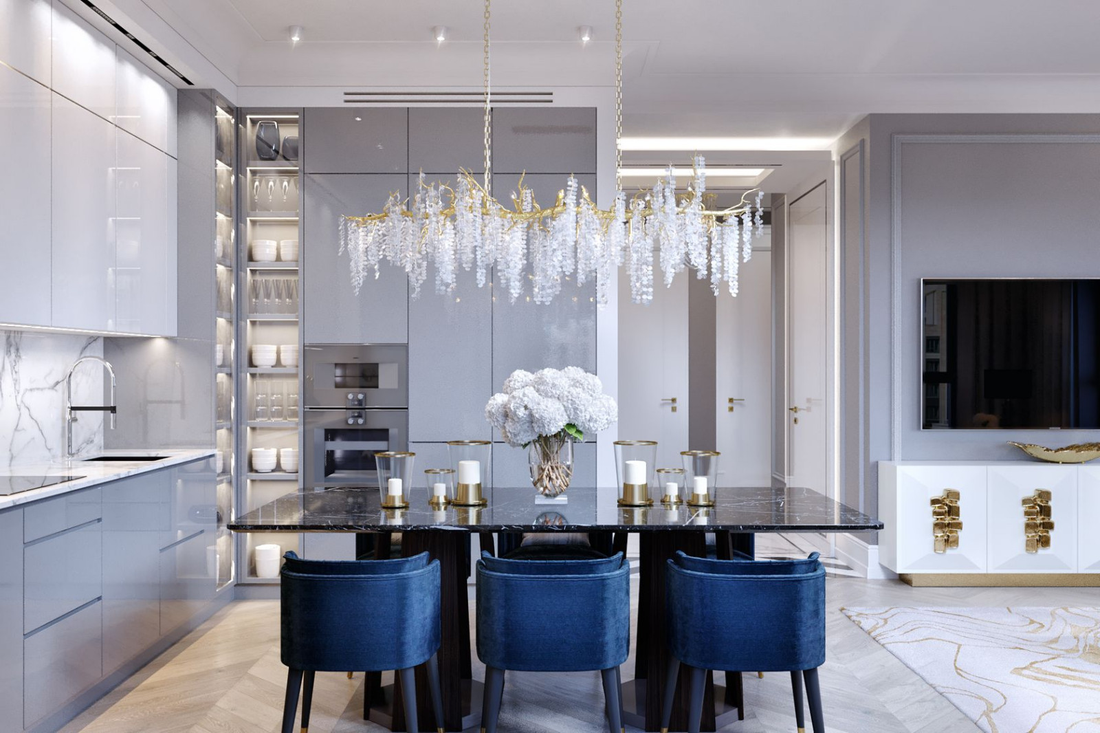 ЖК Сити Парк, кухня-гостиная