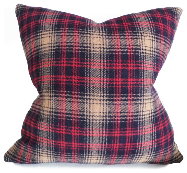 Warm Winter Plaid Pillow