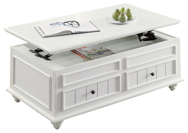 ACME Natesa Coffee Table With Lift Top, White Washed - Traditional - Coffee  Tables - by Kolibri Decor | Houzz