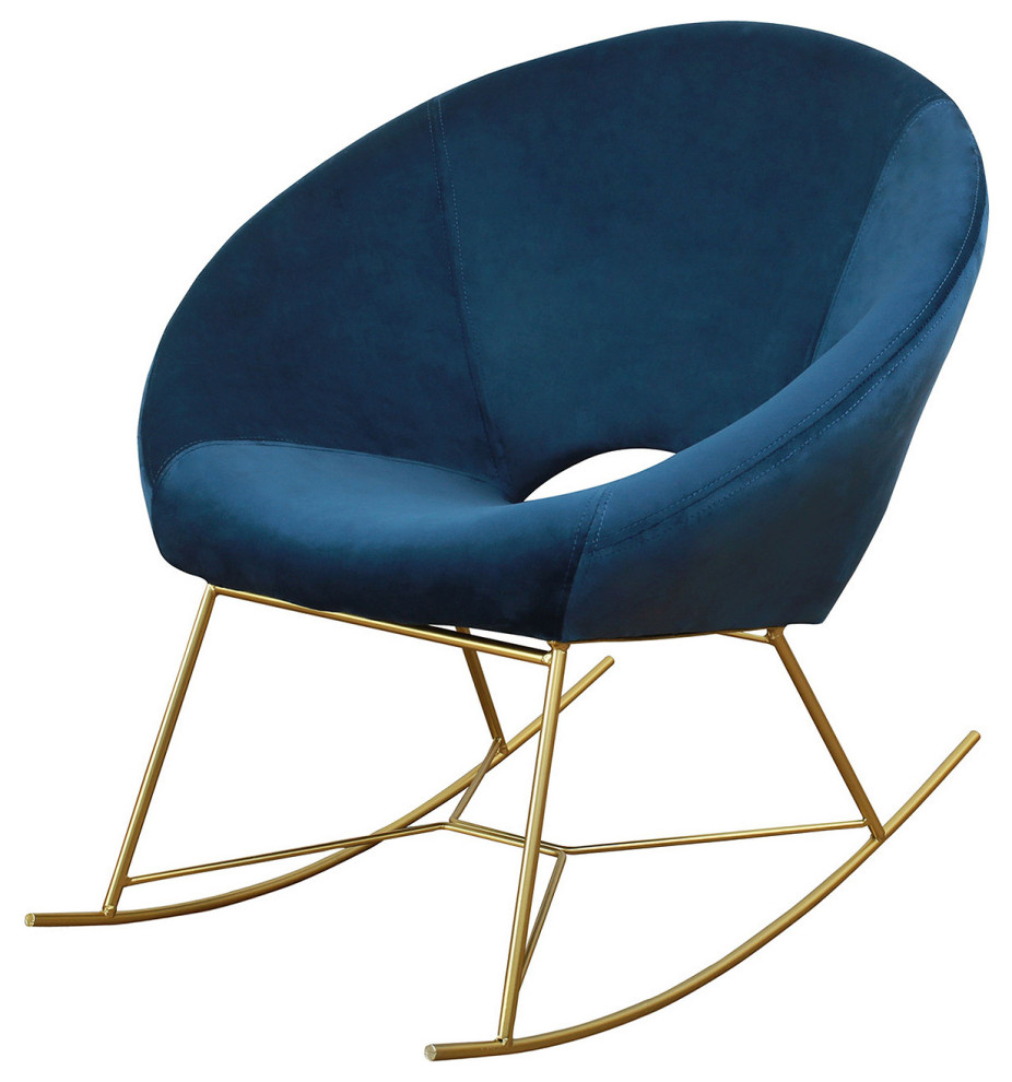 Blue Rocking Chair Blue Velvet Rocker Nursery Rocking Chair