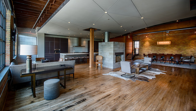 Fargo Laundry industrial-living-room