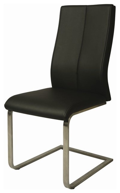 Pastel Furniture Olander 40 Inch Side Chair in Black (Set of 2)