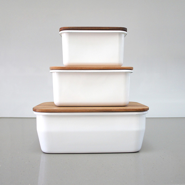 Enamel Storage Containers - Contemporary - Food Storage Containers ...