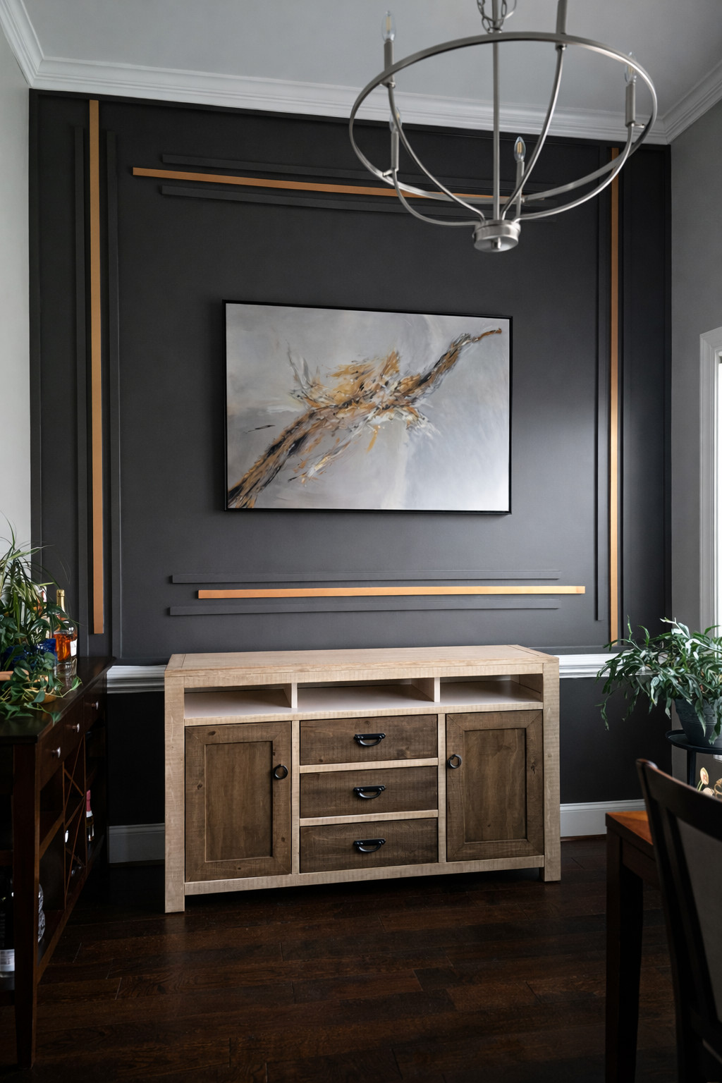 Whitsett, NC – Custom Linear Accent Wall Design