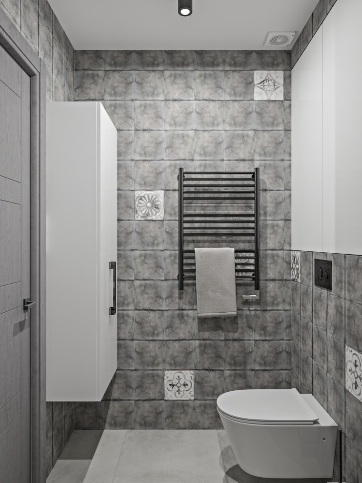 Серая квартира лофт