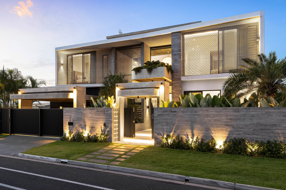 This is an example of a contemporary exterior in Gold Coast - Tweed.