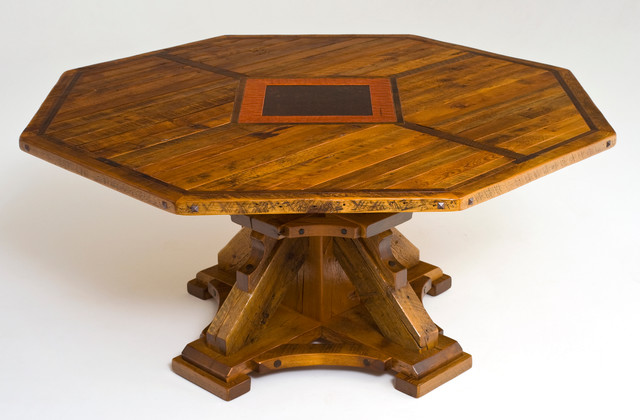 Round Or Octagon Reclaimed Wood Dining Table Rustic Round Or Octagon Reclaimed Wood Dining Table