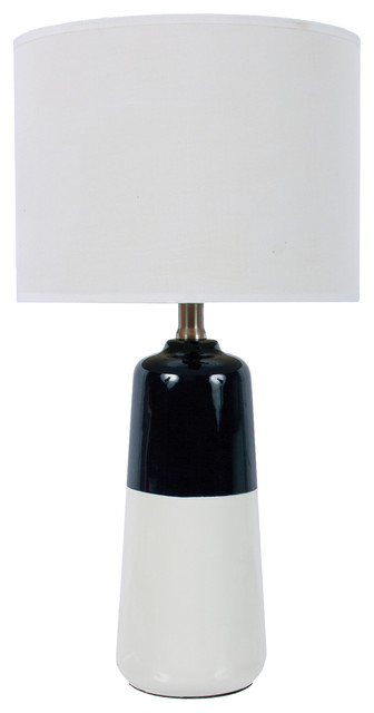 navy and white lamp